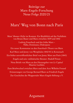 Marx’ Weg von Bonn nach Paris von Hecker,  Rolf, Sperl,  Richard, Vollgraf,  Carl-Erich