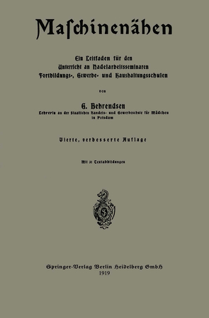 Maschinenähen von Behrendsen,  Gertrud