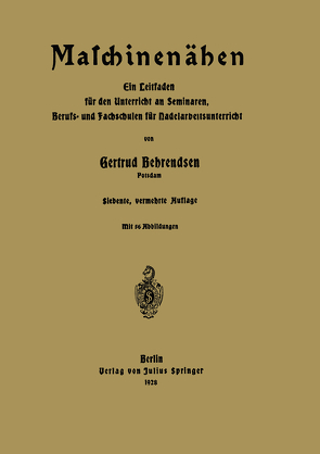 Maschinenähen von Behrendsen,  Gertrud