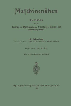 Maschinenähen von Behrendsen,  Gertrud