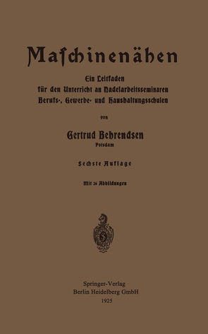 Maschinennähen von Behrendsen,  Gertrud