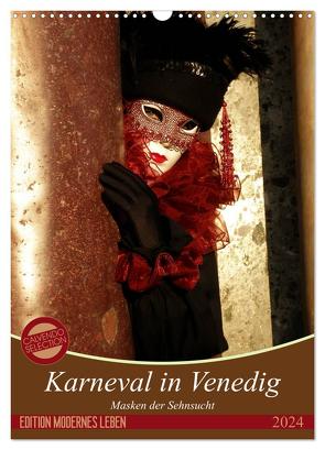 Masken der Sehnsucht – Karneval in Venedig (Wandkalender 2024 DIN A3 hoch), CALVENDO Monatskalender von Kästner,  Gerwin