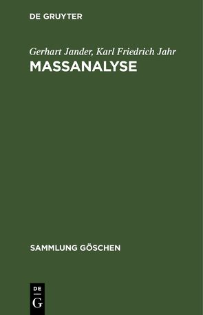 Massanalyse von Jahr,  Karl-Friedrich, Jander,  Gerhart