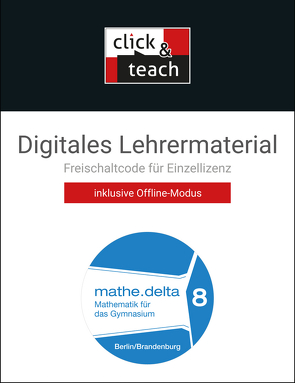 mathe.delta – Berlin/Brandenburg / mathe.delta BE/BB click & teach 8 Box von Adam,  Viola, Etzold,  Heiko, Kleine,  Michael, Lemme,  Karin, Pachal,  Jacqueline, Prill,  Thomas, Reimann,  Gabriela, Stoeter,  Carsten