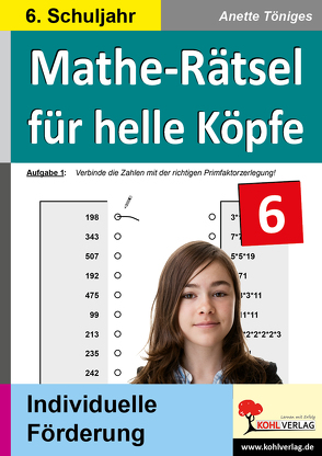 Mathe-Rätsel für helle Köpfe / Klasse 6 von Töniges,  Anette