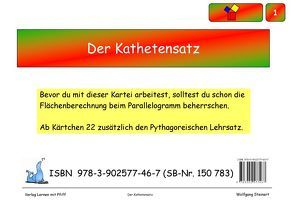 Mathekartei – Der Kathetensatz von Steinert,  Wolfgang