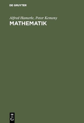 Mathematik von Hamerle,  Alfred, Kemeny,  Peter