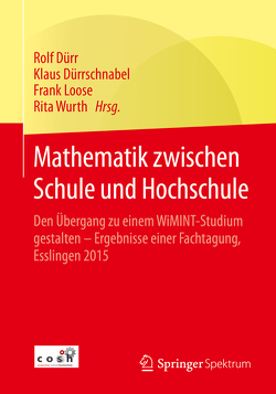 Mathematik zwischen Schule und Hochschule von Dürr,  Rolf, Dürrschnabel,  Klaus, Loose,  Frank, Wurth,  Rita