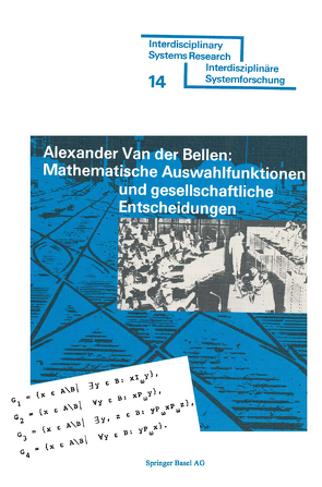 Mathematische Auswahlfunktionen und gesellschaftliche Entscheidungen von BELLEN