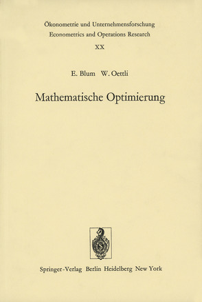 Mathematische Optimierung von Blum,  E., Oettli,  W.