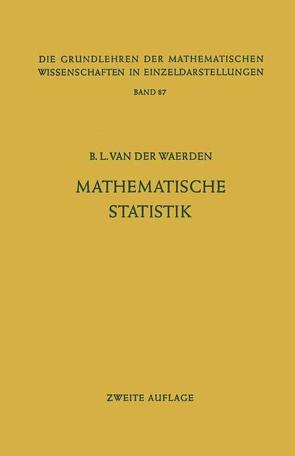 Mathematische Statistik von Waerden,  Bartel L. van der