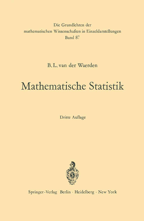 Mathematische Statistik von Waerden,  Bartel L. van der