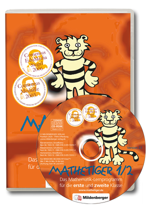 Mathetiger 1/2. Lernprogramm für 1. und 2. Klasse / Mathetiger 1/2, Klassenversion, Schullizenz, CD-ROM von Heidenreich,  Matthias, Laubis,  Thomas, Witulski,  Britta, Wulfers,  Katrin