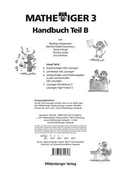 Mathetiger 3 von Heidenreich,  Matthias, Kinkel-Craciunescu,  Martina, Kropf,  Tamara, Laubis,  Thomas, Schnitzer,  Eva
