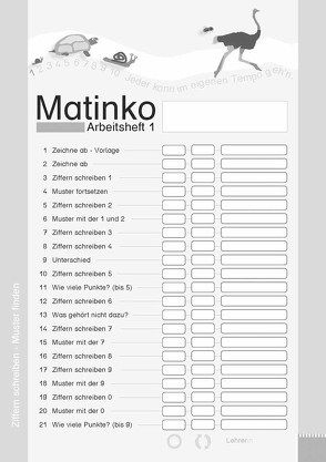 Matinko-Arbeitsheft 1 von Jansen,  Peter