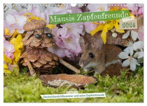 Mausis Zapfenfreunde (Wandkalender 2024 DIN A3 quer), CALVENDO Monatskalender von Hetzel,  Jennifer