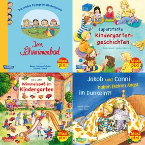 Maxi-Pixi-4er-Set 72: Im Kindergarten (4×1 Exemplar) von Abedi,  Isabel, Friedl,  Peter, Göhlich,  Susanne, Grimm,  Sandra, Hebrock,  Andrea, Leiber,  Lila L., Meyer - Lehmann - Schulze