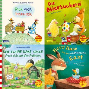 Maxi-Pixi-Box 69: Frühlingszeit mit Maxi Pixi (4×5 Exemplare) von Berner,  Rotraut Susanne, Jakobs,  Günther, Moost,  Nele, Rudolph,  Annet, Smallman,  Steve, Warnes,  Tim