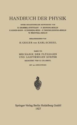 Mechanik der Flüssigen und Gasförmigen Körper von Ackeret,  Jakob, Betz,  Albert, Forchheimer,  Philipp, Grammel,  R., Gyemant,  Andreas, Hopf,  L., Lagally,  Max G.