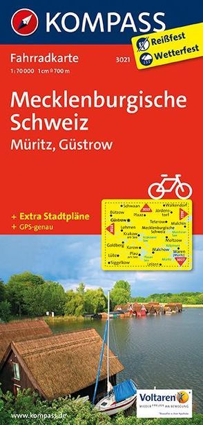 KOMPASS Fahrradkarte Mecklenburgische Schweiz – Müritz – Güstrow von KOMPASS-Karten GmbH