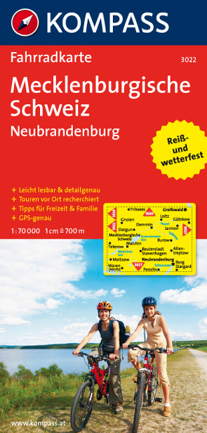 KOMPASS Fahrradkarte Mecklenburgische Schweiz – Neubrandenburg von KOMPASS-Karten GmbH
