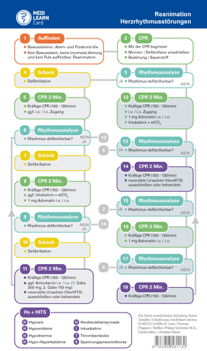 MEDI-LEARN Card: Herzrhythmusstörungen und Reanimation von Marx,  Daniel, MEDI-LEARN Verlag GbR, Plappert,  Thomas, Schröder,  Steffen-Philipp, Weier,  Christian