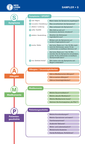 MEDI-LEARN Card: SAMPLER+S von Karaß,  Benjamin, MEDI-LEARN Verlag GbR, Plappert,  Thomas, Schröder,  Steffen-Philipp, Weier,  Christian