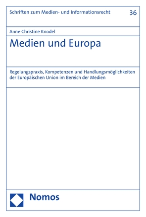 Medien und Europa von Knodel,  Anne Christine