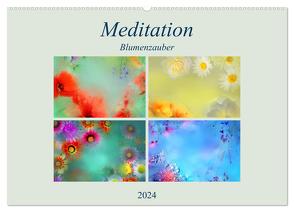 Meditation-Blumenzauber (Wandkalender 2024 DIN A2 quer), CALVENDO Monatskalender von Altenburger,  Monika