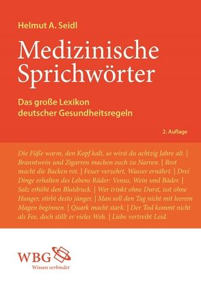 Medizinische Sprichwörter von Seidl,  Helmut A.