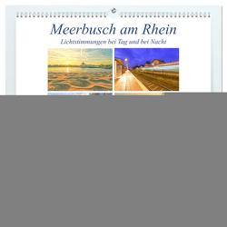 Meerbusch am Rhein – Lichtstimmungen bei Tag und bei Nacht (hochwertiger Premium Wandkalender 2024 DIN A2 quer), Kunstdruck in Hochglanz von Hackstein,  Bettina