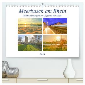 Meerbusch am Rhein – Lichtstimmungen bei Tag und bei Nacht (hochwertiger Premium Wandkalender 2024 DIN A2 quer), Kunstdruck in Hochglanz von Hackstein,  Bettina