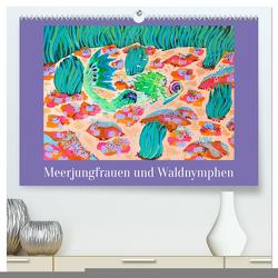 Meerjungfrauen und Waldnymphen (hochwertiger Premium Wandkalender 2024 DIN A2 quer), Kunstdruck in Hochglanz von Niisirum,  Niisirum