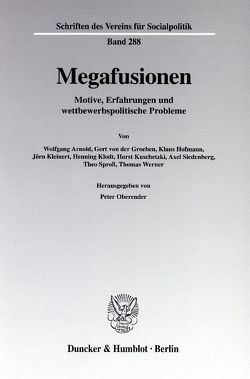 Megafusionen. von Oberender,  Peter