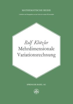 Mehrdimensionale Variationsrechnung von Klötzer,  R.