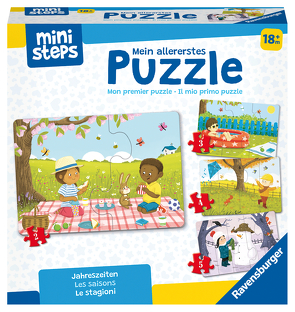 Ravensburger ministeps 4168 Mein allererstes Puzzle: Jahreszeiten – 4 erste Puzzles mit 2-5 Teilen, Spielzeug ab 18 Monate