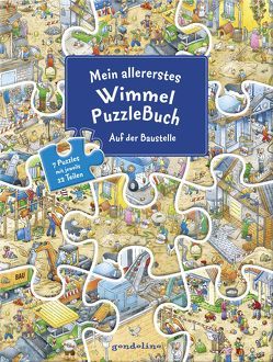 Mein allererstes WimmelPuzzleBuch – Auf der Baustelle von Krause,  Joachim