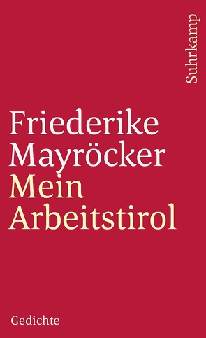 Mein Arbeitstirol von Mayröcker,  Friederike