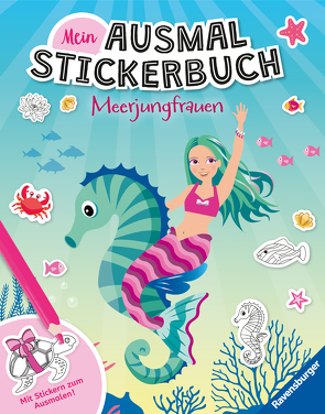 Mein Ausmal-Stickerbuch: Meerjungfrauen von Biber,  Ina