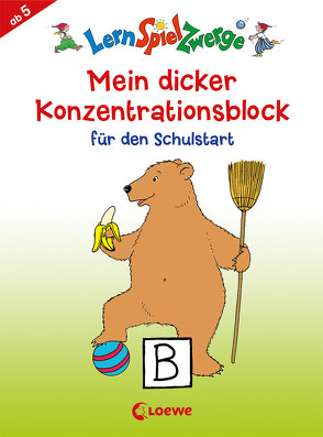 LernSpielZwerge – Mein dicker Konzentrationsblock für den Schulstart von Merle,  Katrin