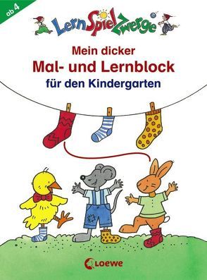 LernSpielZwerge – Mein dicker Mal- und Lernblock für den Kindergarten von Penner,  Angelika