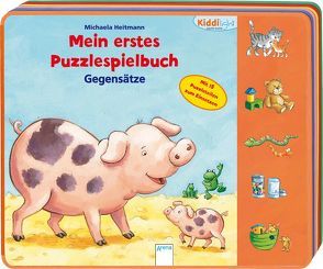 Mein erstes Puzzlespielbuch – Gegensätze von Heitmann,  Michaela, Müller,  Bärbel