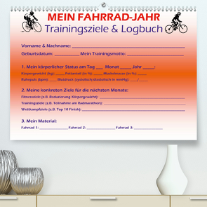 Mein Fahrrad-Jahr: Trainingsziele & Logbuch – Power Year Edition (Premium, hochwertiger DIN A2 Wandkalender 2021, Kunstdruck in Hochglanz) von Buckstern,  Maximilian