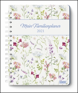 Mein Familienplaner-Buch Lovely Flowers 2021 ‒ Buch-Kalender ‒ Praktisch, zum Mitnehmen ‒ mit 5 Spalten und vielen Zusatzseiten