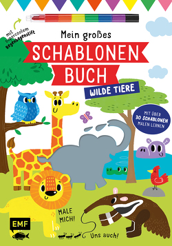 Mein großes Schablonen-Buch – Wilde Tiere von Golding,  Elizabeth, McDonald,  Jake