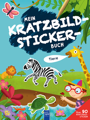 Mein Kratzbild-Stickerbuch – Tiere