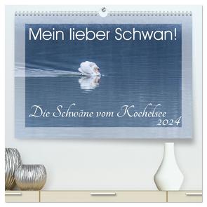 Mein lieber Schwan! Die Schwäne vom Kochelsee. (hochwertiger Premium Wandkalender 2024 DIN A2 quer), Kunstdruck in Hochglanz von van der Wiel www.kalender-atelier.de,  Irma