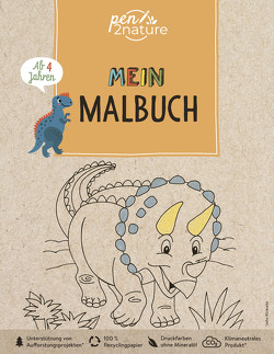 Mein Malbuch Dinosaurier. Umweltfreundliches Malen für Kinder ab 4 Jahren von Ortega,  Christian