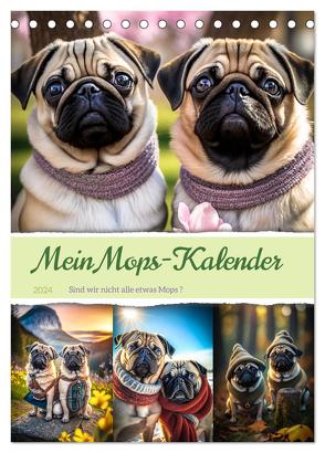 Mein Mops-Kalender (Tischkalender 2024 DIN A5 hoch), CALVENDO Monatskalender von Gierok-Latniak,  Steffen