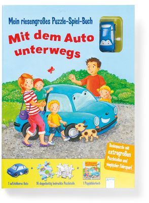 Mein riesengroßes Puzzle-Spiel-Buch. Mit dem Auto unterwegs von Biscoe,  Cee, Kugler,  Christine, Streger,  Sharon